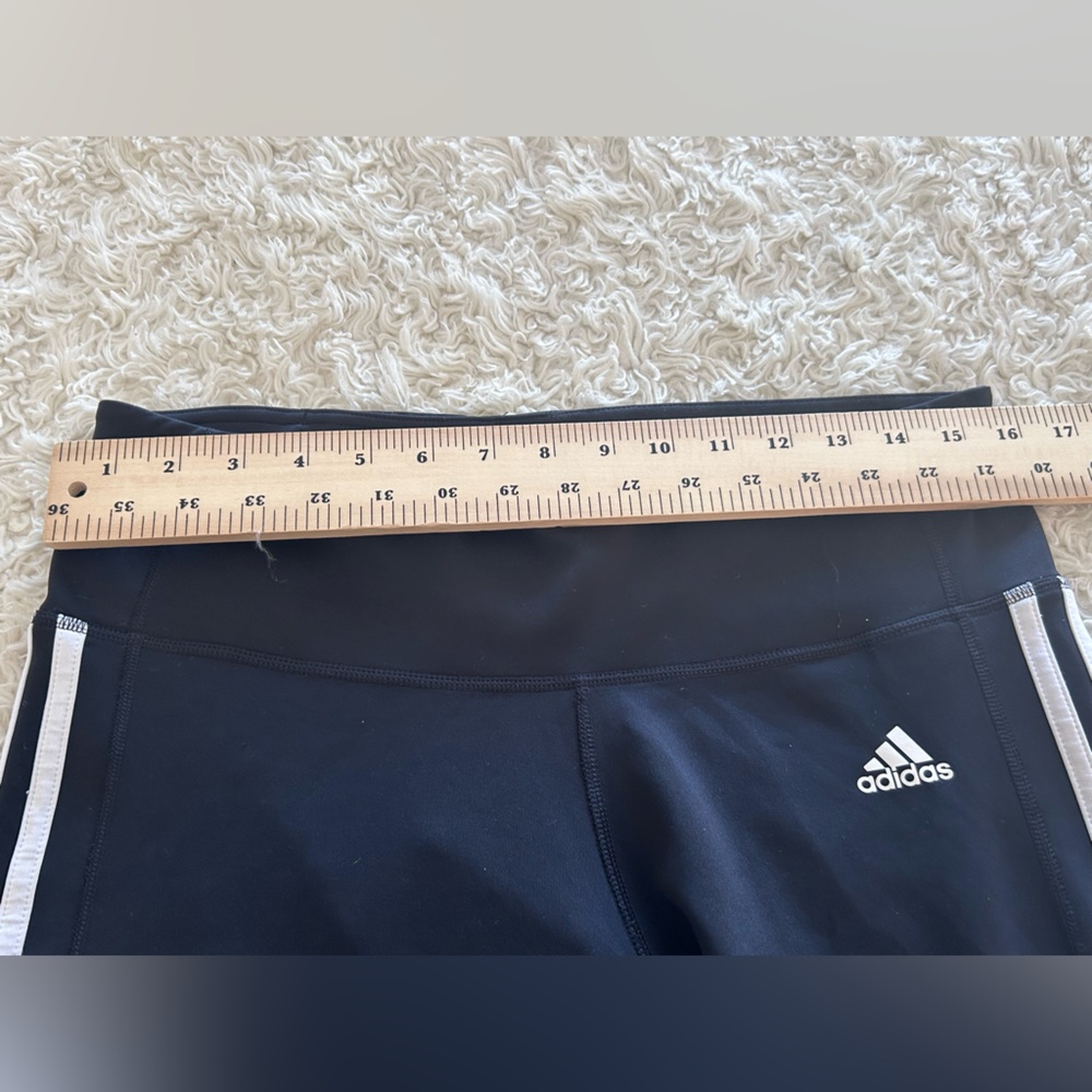 adidas Black Leggings with White Stripes - Picture 6 of 8